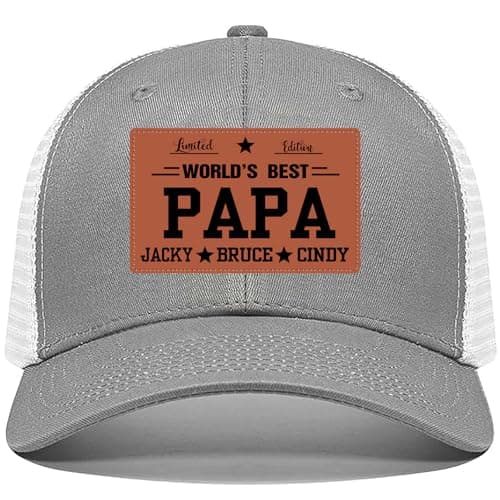 Custom Name World's Best Papa Hat Adjustable Baseball Cap Christmas Father's Day Birthday Gifts Trucker Hat
