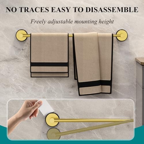 Towel Bar for Bathroom Wall,Adjustable 12~21 Inch Towel Racks for Bathroom Wall Mounted, Towel Holder for Glass Shower Door,Bathroom Accessories,Ap - Thumbnail 4