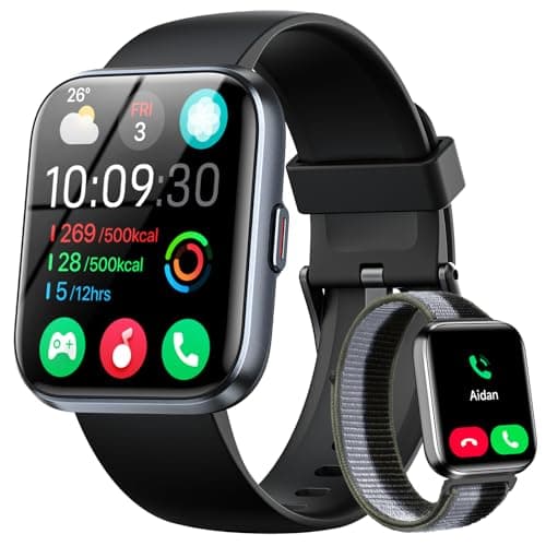 Smart Watches for Women Men, 1.83" HD Alexa Smart Watch for Android & iPhones (Calls/SMS/Reminders), Fitness Watch with Heart Rate Monitor, Sleep/Step Count Tracker, 120+ Sport Modes Pedometer Watch - Image 1