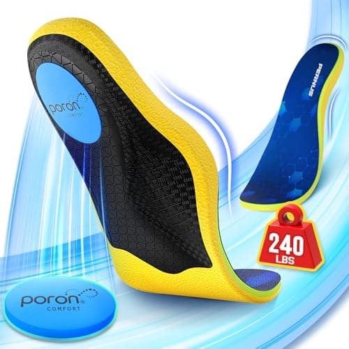 240+lbs Plantar Fasciitis Relief Insoles Men PORON Shoe Inserts for Women - Image 1
