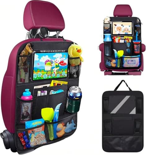 AYWVRBST Car Backseat Organizer, 9 Storage Pockets, Thickened 600D Polyester,Waterproof, Durable, Universal Fit for Sedan SUV, Truck, Minivan(1, Black) - Image 1