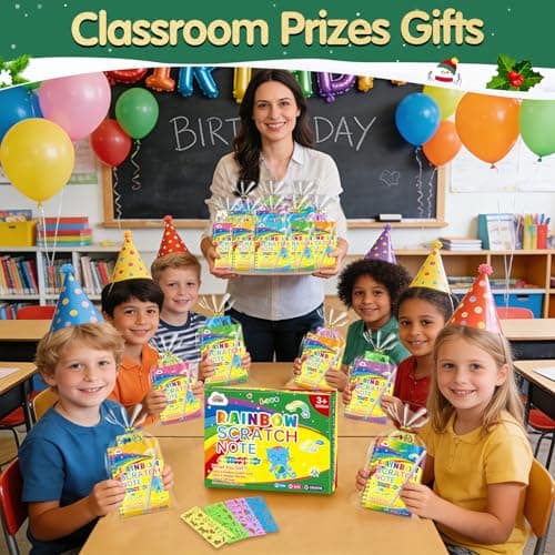 ZMLM 4 Pack Scratch Art Party Favors: Birthday Party Favors for Kids 4-8, Bulk Rainbow Scratch Notebook Paper Pads, Goodie Bags Stuffers Girls Boys Classroom Gifts Crafts Toys Easter Basket Stuffers - Thumbnail 5