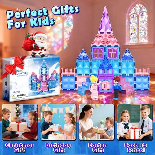 Soyee Diamond Magnetic Building Blocks - Princess Toys for 3-8 Year Old Girls & Boys - 3 4 5 6 Year Old Girl Birthday Xmas Present - Thumbnail 6