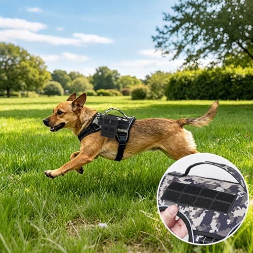 Tactical Dog Harness for Large Dogs, No Pull Military Service Dog Vest with Handle&Molle, Heavy Duty Reflective Adjustable Harnesses for Training Walking Hiking German Shepherd Golden Retriever - Thumbnail 4