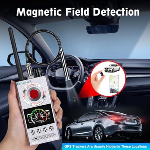 JMDHKK Hidden Camera Detector & Bug Detector – Magnetic Tracker & Wireless Signal Finder for Home, Office, Hotel, Car – Advanced Privacy Protection for Travel & Security（Silver - Thumbnail 3