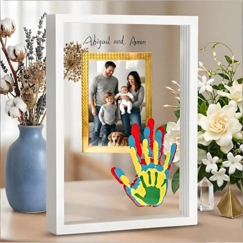 Hzorille Family Handprint Kit,Hand Print Keepsake Frame,New Parents Gift - Thumbnail 6