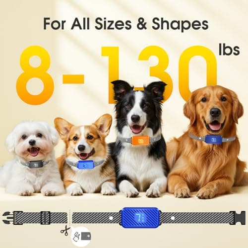 Dog Bark Collar for Large Medium Small Dogs, Effective No-Bark Collar, Smart Barking Collar, Rechargeable Bark Collar with 7 Sensitivity, 3 Modes, Waterproof, SkyBlue - Thumbnail 5