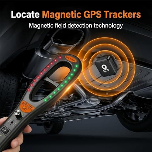 KEULGOUL Hidden Camera Detector, RF Signal Detector and Magnetic Field Detector, Portable Camera Lens Finder, Rechargeable Privacy Scanner for Hotel Room, Car, Office, Home and Travel - Thumbnail 4
