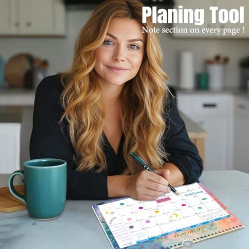 Gannyfer 2026 Wall Calendar, 18 Monthly Desktop/Wall Calendar 2026-2027, Use from Jan 2026 to Jun 2027, 11" x 8.5", Wall Planner for Your Family, School or Office (3 Stickers Included) - Thumbnail 5