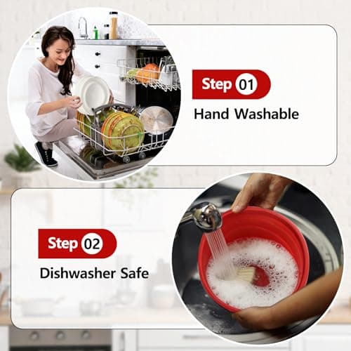 Kitchen Aid Silicone Bowl Insert,Foldable 5qt Silicone Liners for Kitchenaid Mixer Accessories and Attachments,Dishwasher Safe-Food Grade,Silicone Kitchen Aid Bowl Liners for Baking(3 Pack) - Thumbnail 6