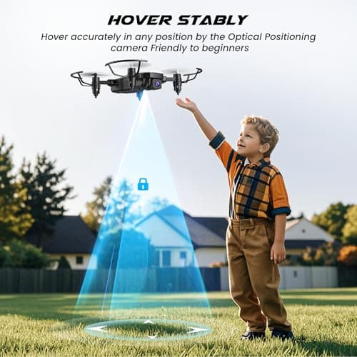 SIMREX Drone With Camera for Kids Adults,Mini RC Quadcopter Foldable,Altitude Hold, 3D Flip, Headless Mode, Gravity Control, 2 Batterie, Gifts for Kids, Adults, Beginner (New White) - Thumbnail 4