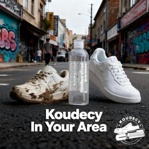 Koudecy Shoe Cleaner Kit for Sneaker - 10.1 Oz Shoe Cleaning Kit with Shoe Brushes & Towel & Eraser, White Shoe Sneaker Cleaner Kit for Mesh Tennis Knit Leather Suede and Most Materials - Thumbnail 3
