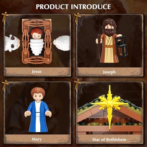 JAKI The Nativity Building Set, Jesus Building Block Set, Toy of Faith Series, Bible Story Jesus, Decoration for Prayer Room, Church, Toy for Adults, Christian, Religious - Thumbnail 3