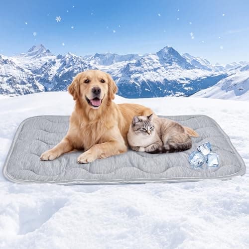 PETZOOKA Dog Cooling Mat Q-Max>0.4 Self Cool Pad for Dogs and Cats with Anti-Slip Bottom, Washable Portable Pet Sleeping Pad for Summer，X-Larger Size 47.2" *29.6" - Image 1