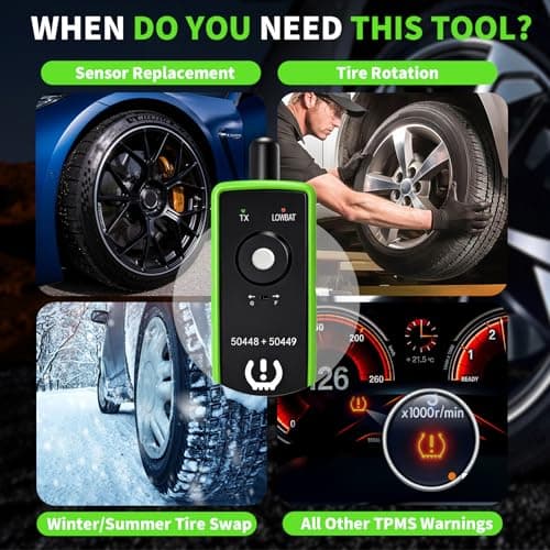 2IN1 TPMS Relearn Tool for GM and Ford with Model Switch Button, FIRSTOOL EL50448+EL50449 TPMS Reset Tool Tire Sensor Programmer Tire Sensor Reset Tool, TPMS Sensor Tool for GMC Lincoln Buick Cadillac - Thumbnail 4
