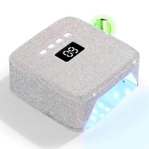 UV Nail Lamp CHRISTINE SHELLY, Rechargeable LED Nail Light Professional Nail Dryer with 4 Timer Setting, Touch Control & Auto Sensor, Curing lamp for Salon & Home AB Diamond - Image 1