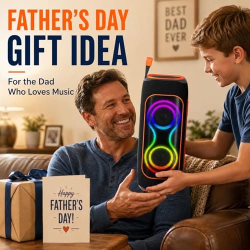 Musibaby 80W Bluetooth Speaker, Loud Portable Wireless Speaker with Deep Bass, Waterproof Outdoor Speaker with RGB Lights for Camping, Beach & Party, 24H Playtime, BT5.3, Dual Pairing - Thumbnail 6
