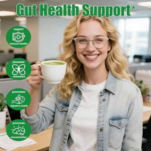 Mushroom Matcha with 12 Mushrooms with Lion's Mane, Chaga and Probiotics, Ceremonial Grade Matcha Powder for Focus, Digestion & Immunity - 30 Servings - Thumbnail 6