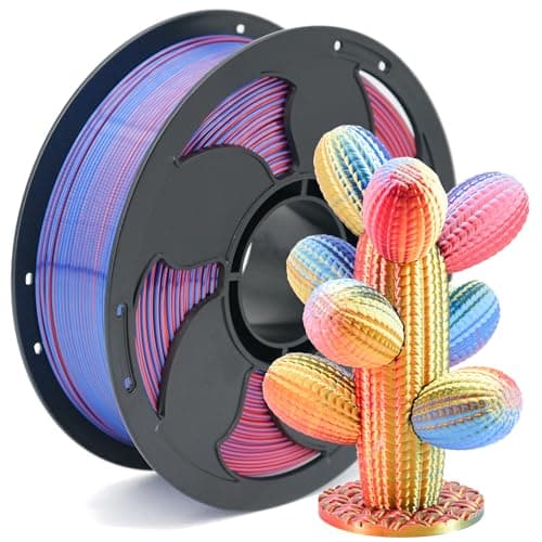 1.75mm PLA Filament Tri-Colors 3D Printer Filament Silk PLA Gold Blue Red, 3D Printing Filament +/-0.02mm1kg (2.2lbs) Spool Neatly Wound Fit Most FDM Printer - Image 1