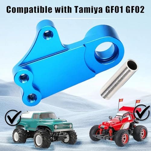 Aluminum Steering Arm for Tamiya GF01/GF02, Direct Replacement for #54588, Precision CNC Alloy Steering Upgrade for Enhanced Durability & Performance - Thumbnail 3