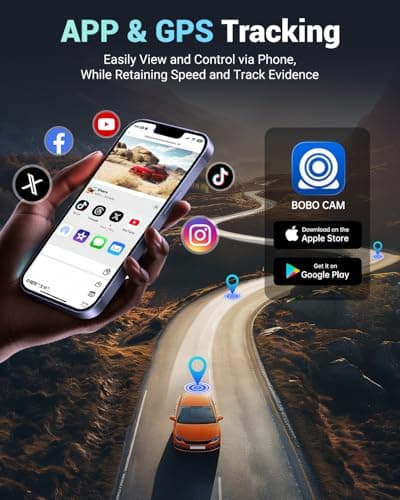 2026 AI Drive Assist 5G WiFi Dash Cam Front and Rear, UHD 4K+1080P, ADAS & GPS, 360° Rotating Front x Free 32GB Card Dual Dashcam, 3" Touch Screen, 24H Parking Mode, Support 512GB Max - Thumbnail 6