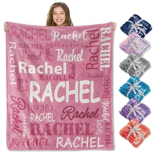 Corissy Ships Next Day, Personalized Blankets and Throws Custom Blanket with Name Customized Flannel Blanket for Kids Christmas Blanket Gifts for Teen Girls Boys - Image 1