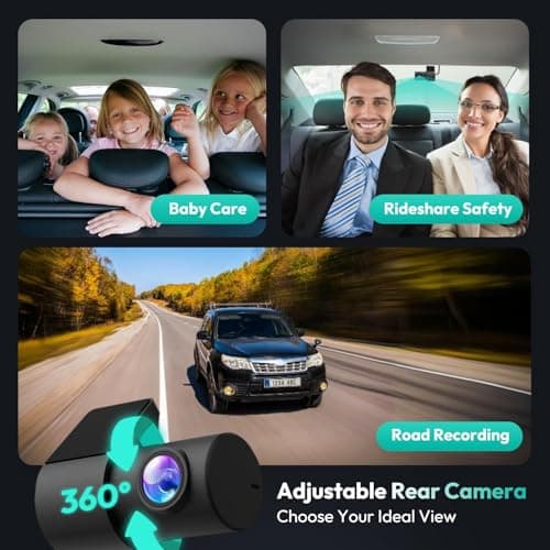 BOTSLAB 4K+2K Dual Dash Cam Front and Rear, Dashcam with Voice Control, STARVIS, ADAS Driver Alerts, Starry Night Vision, 24/7 Parking Monitor, 5.8GHz WiFi & GPS, Free 64GB Card, Loop Recording - Thumbnail 5