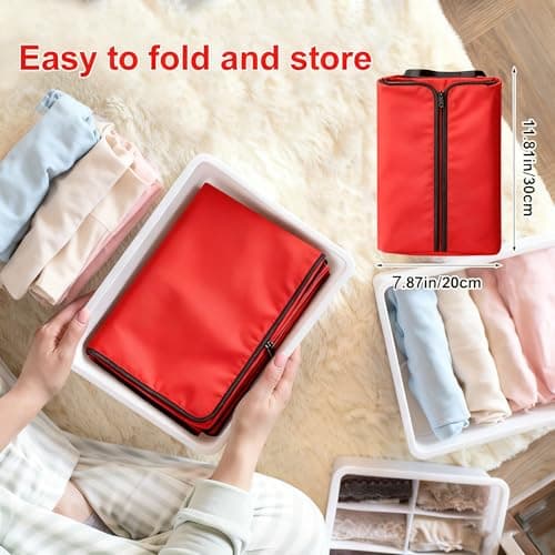 Christmas Tree Storage Bag, 600D Oxford Fabric with Reinforced Carrying Handles and Dual Zippers, Heavy Duty Tree Bag Waterproof, Extra Large Moving Bags Transparent Pocket, 7.5 ft - Thumbnail 6