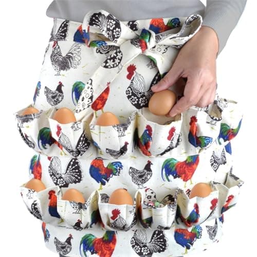Egg Collecting Apron with 12 Deep Pockets for Chicken for Housewife Holding Farmhouse Chicken Duck Goose Eggs