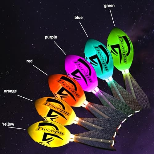 weselon Rechargeable Light Up Football for Boys Ages 6-15, Glow in the Dark Foam Football Toy with 7 RGB LEDs, No Pump Needed, Type-C Cable & Gift Box, Outdoor Birthday Gift for Kids - Thumbnail 2