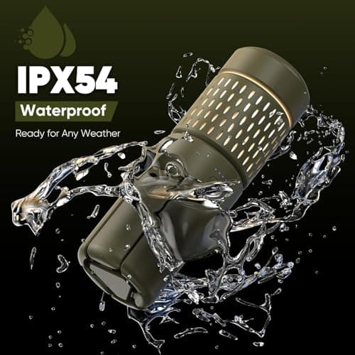 Camping Light Telescopic, Collapsible Tripod Camping Lantern, Rechargeable Camping Lamp with Stand, Dimmable & Portable IPX54 Waterproof Flashlight for Emergency (Military Green) - Thumbnail 5