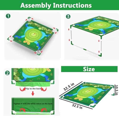 VQRZG Golf Chipping Outdoor Game, Portable Yard Practice Set, Indoor & Lawn Play for Adults and Family, Backyard, Beach, Office Party, Golf Gifts for Men (Golf Chipping Game Set) - Thumbnail 6