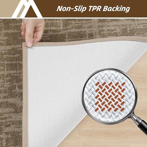 COSY HOMEER-Door-Mat Dirt Trapper Entryway Rugs 20"x32" Non Slip Washable Entrance Mats Absorbent Welcome Mat Low Profile Dog Door Mats for Front Back Doomats and Wet Shoes,Taupe - Thumbnail 4
