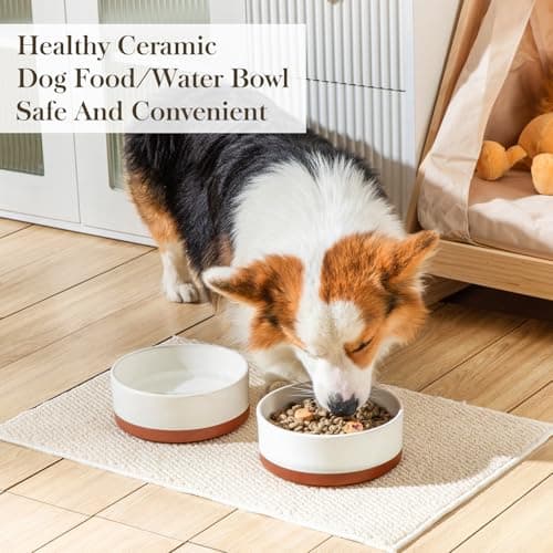 MALACASA Dog Bowls, Ceramic Dog Food and Water Bowls for Medium Size Dogs, 3.5 Cups Capacity Pet Bowl for Medium Dogs (M-3.5 Cups) - Thumbnail 5
