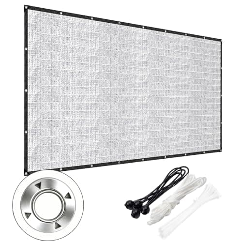 Aluminet Shade Cloth, 85% Heat Reflective Tarp for Blocking Sun with Reinforced Stainless Steel Grommets for Pergola Shade Cover, Garden, Cars, Dogs, Greenhouse, 6x8FT - Image 1