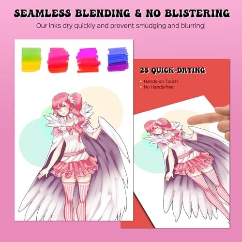 Touchbool 120 Color Alcohol Markers,Dual Tip Art Marker Pen, Classic Series Alcohol Felt Permanent Markers, Animation Art Sketch Sketching, Alcohol-based Markers - Thumbnail 6
