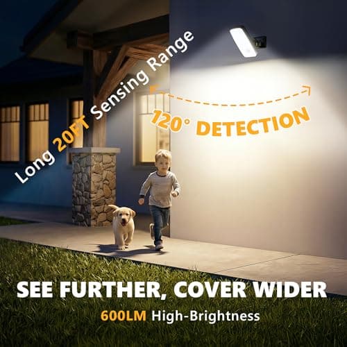 ROVEXO Wireless Motion Sensor Outdoor Light, 10000mAh Rechargeable Battery Wall Light,3-Mode,3CCT Dimmable, Outdoor Security Light with Remote, IP65 Waterproof for Yard Garage Pathway,Fences(1PK) - Thumbnail 6