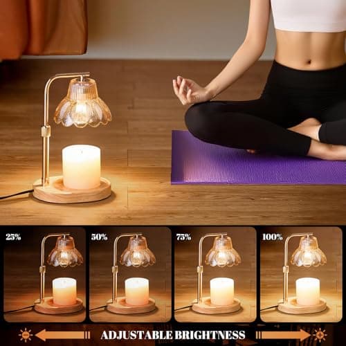 Celegete Candle Warmer Lamp with Timer and Dimmer-Adjustable Height Candle Lamp Warmer,New Home Gift Ideas,Brithday Gifts for Women Mom,Candle Light Warmer,Home Decor - Thumbnail 4