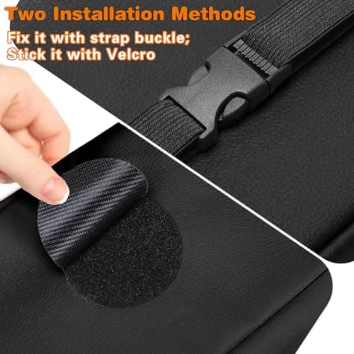 Witaxima Large Car Tissue Holder for 120 Standard Tissues, Premium PU Leather Tissue Holder in Car Backseat Rectangular, Napkin Holder for Car Fits for Kleenex Tissues Box Daily Use Black - Thumbnail 5