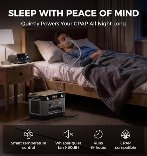UDPOWER S1000 Pro Portable Power Station, Solar Generator for Home Backup RV Camping, Fast Solar Charging Support - Thumbnail 3