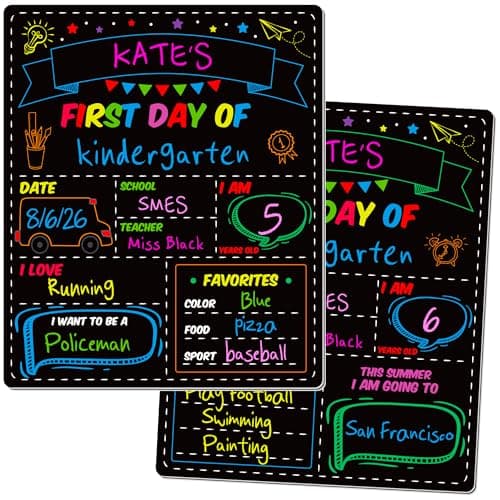 First and Last Day of School Board, Paper Back to Class Chalkboard for Kids