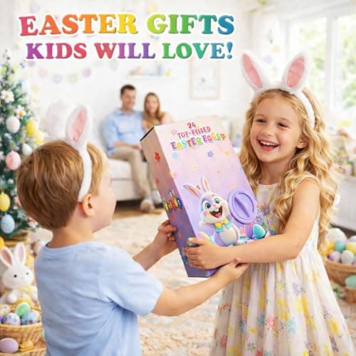 24PCS Prefilled Easter Eggs with Toys Inside - Gumball Machine Style Easter Egg Hunt Game with Mixed 3 Surprise Egg Sizes, Toy-Filled Easter Eggs for Kids, Easter Gifts, Party Favors & Basket Stuffers - Thumbnail 6