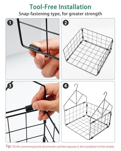 VewePata 5 Tier Closet Hanging Organizers and Storage - 3 + 2 Tier Metal Storage Shelves with 2 Hooks for Storing Clothes, Jumpers, Socks, Handbags, Suitable for Wardrobes, Kitchens and Laundry Rooms - Thumbnail 5