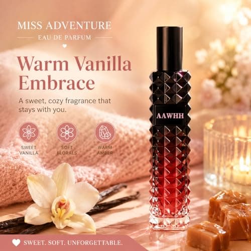 TKBJ Miss Adventure Vanilla Eau de Parfum for Women, Sweet Floral Gourmand Perfume with Vanilla & Amber Notes, Long Lasting Everyday Fragrance, 1.0 fl oz - Thumbnail 2