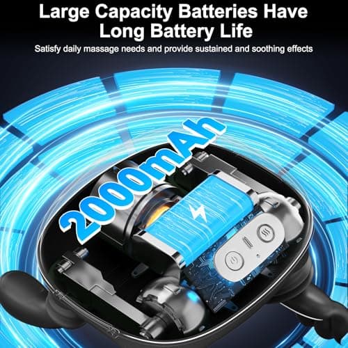 Nooydio Neck Massager, Neck and Back Massager with Heat & 4D Kneading, Shiatsu Deep Tissue Wireless Massager for Shoulder Cervical Pain Relief, Portable Rechargeable for Home Office (Black) - Thumbnail 5