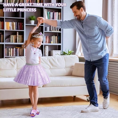 LJZJ Princess Dress Up Toys & Jewelry Boutique, Costumes Set incl Color Skirts, Shoes, Crowns, Accessories, Girls Role Play Gift for 3 4 5 6 Year Old Girl Toddler ​B-Day Party Favors - Thumbnail 3