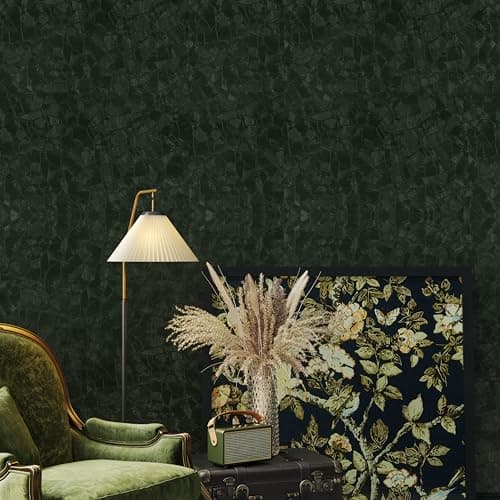 Abyssaly Dark Green Peel and Stick Wallpaper - 15.7" x 787.4" Modern Textured Embossed Wall Paper - Removable Self Adhesive Waterproof Contact Paper for Bathroom Bedroom Countertops Cabinet Home Decor - Thumbnail 6