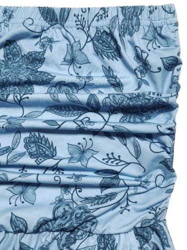 STOLKISS Women’s Strapless Rompers Floral Print Tube Top Shorts Jumpsuit Sleeveless Off Shoulder One Piece Beach Rompers Cute - Thumbnail 5
