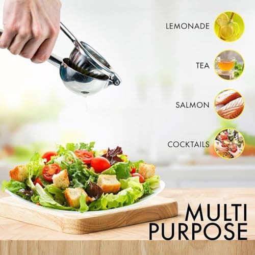 LSLCQW Lemon Squeezer Stainless Steel Large Manual Citrus Press Juicer | Heavy Duty, Solid Metal, Squeezer Bowl, Lime Squeezer - Thumbnail 4