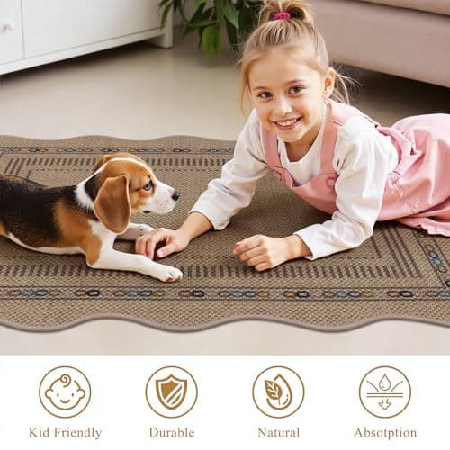 U'Artlines 2'x3' Indoor Door Mat, Entryway Rug, Non Slip Woven Washable Area Rugs, Kitchen Mats for Floor, Front Entrance Doormat for Kitchen Hall Porch Bathroom Bedroom Patio Decor (Colorful) - Thumbnail 5